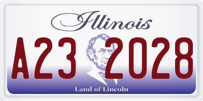 IL license plate A232028