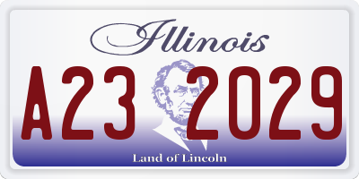 IL license plate A232029