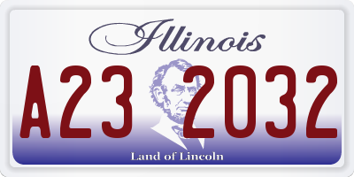IL license plate A232032