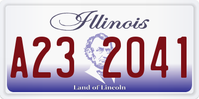 IL license plate A232041
