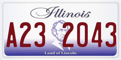 IL license plate A232043