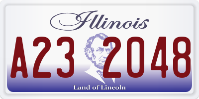 IL license plate A232048