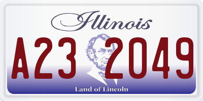 IL license plate A232049