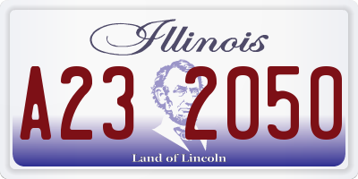 IL license plate A232050