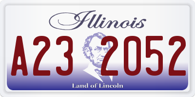 IL license plate A232052