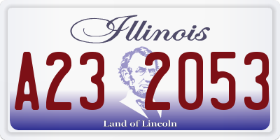 IL license plate A232053