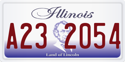 IL license plate A232054