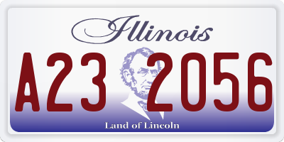 IL license plate A232056