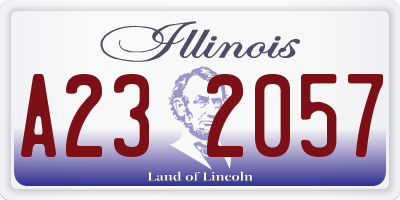 IL license plate A232057