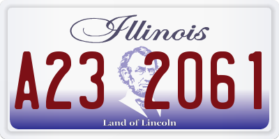 IL license plate A232061