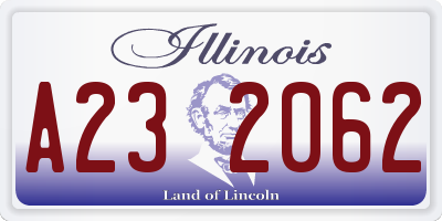 IL license plate A232062