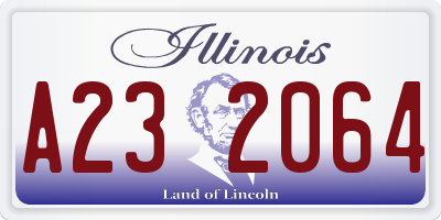 IL license plate A232064