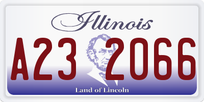 IL license plate A232066