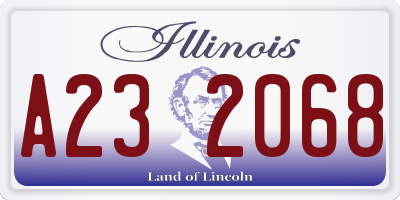 IL license plate A232068