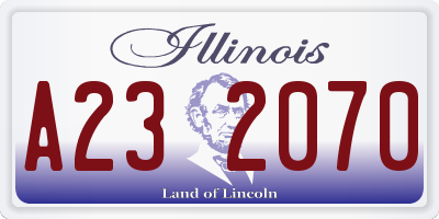 IL license plate A232070