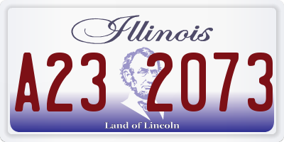 IL license plate A232073