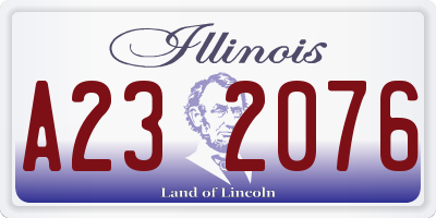 IL license plate A232076