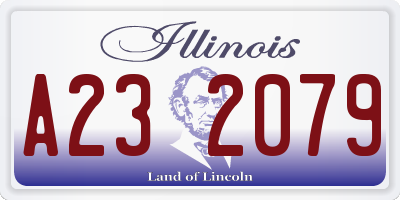 IL license plate A232079