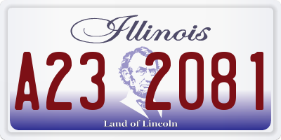 IL license plate A232081
