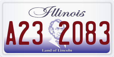 IL license plate A232083