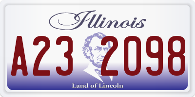 IL license plate A232098