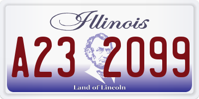 IL license plate A232099