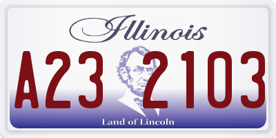 IL license plate A232103