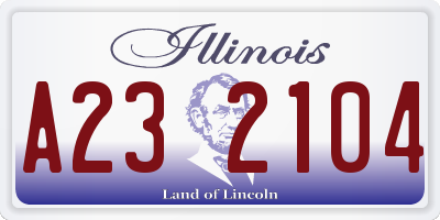 IL license plate A232104