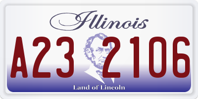 IL license plate A232106