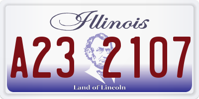 IL license plate A232107
