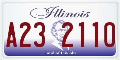 IL license plate A232110