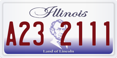 IL license plate A232111