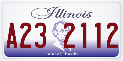 IL license plate A232112