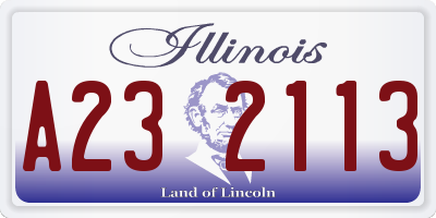 IL license plate A232113