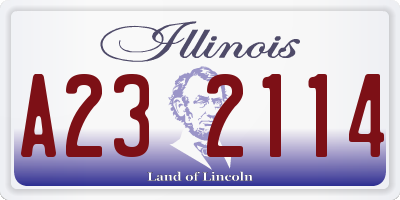 IL license plate A232114