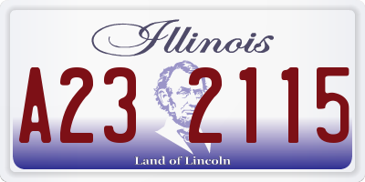 IL license plate A232115