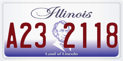 IL license plate A232118