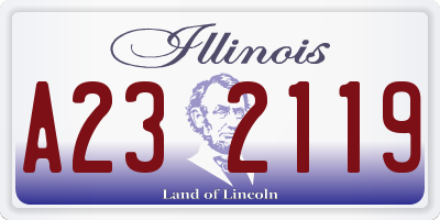 IL license plate A232119