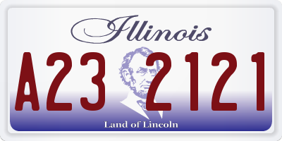 IL license plate A232121