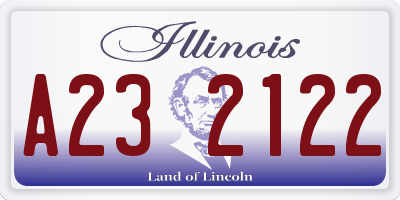 IL license plate A232122