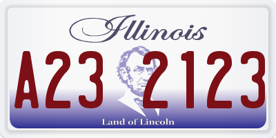 IL license plate A232123