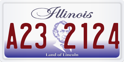 IL license plate A232124