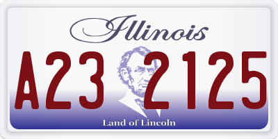 IL license plate A232125