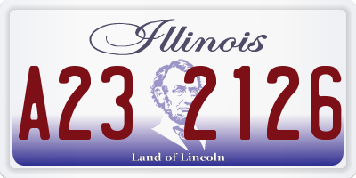 IL license plate A232126
