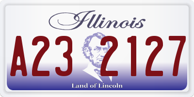 IL license plate A232127