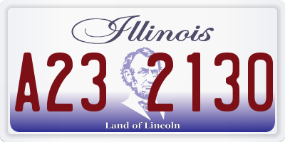IL license plate A232130