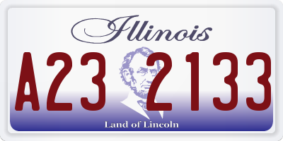 IL license plate A232133