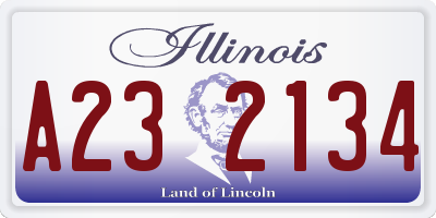 IL license plate A232134