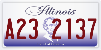 IL license plate A232137