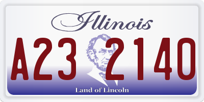 IL license plate A232140